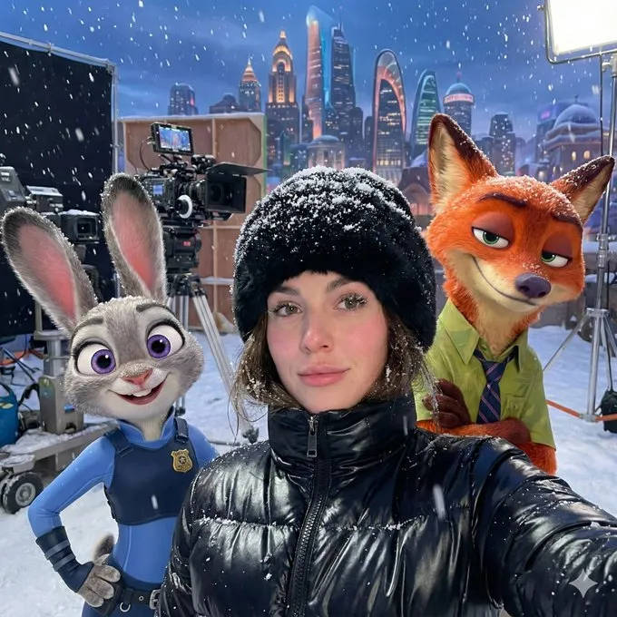 和明星自拍还可以走进任意电影的片场